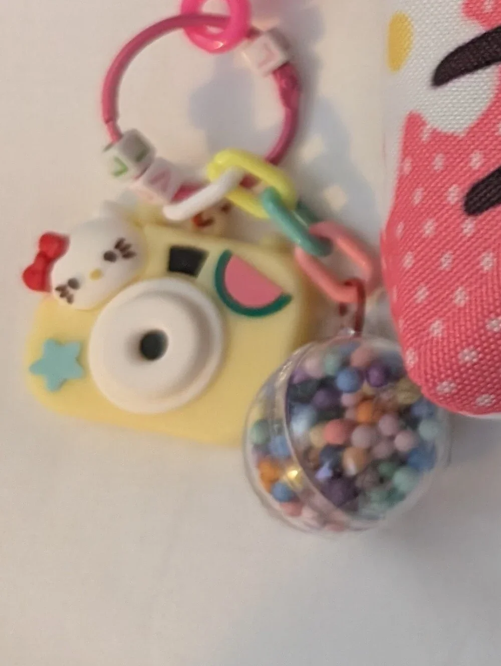 Hello Kitty Cosmetic Bag With Bag Charm New